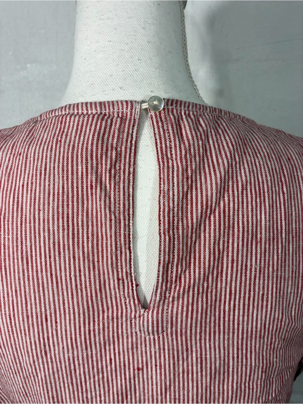 CYNTHIA ROWLEY LINEN STRIPPED DRESS - Picture 12 of 16